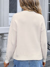 Angel Wings Bow Graphic Round Neck Long Sleeve Sweater - Cocoa Yacht Club