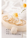 Gold Hollow Out Love Letter Heart Open Cuff Bangle 5pcs