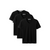 Mens V-neck 3 Pack Solid 100% Cotton Double Neck Ribbed S-5XL
