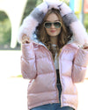 ⇆ Nicole Genuine Polar Fox Reversible Down Coat