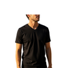 Mens V-neck 3 Pack Solid 100% Cotton Double Neck Ribbed S-5XL