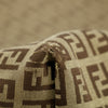 Fendi FF Zucchino Patter Beige Shoulder Bag
