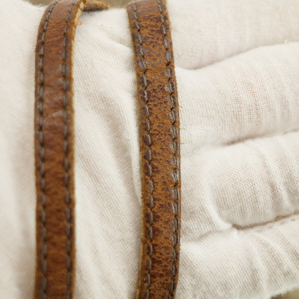 Fendi FF Zucchino Patter Beige Shoulder Bag