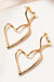 Gold Irregular Heart Shapes Alloy Stud Earrings