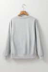 Orange Plain Drop Shoulder Crewneck Pullover Sweatshirt