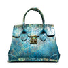 Cocoa Yacht Club Leather Snake Print Handbag