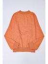 Brown Plain Drop Shoulder Crew Neck Pullover Sweatshirt