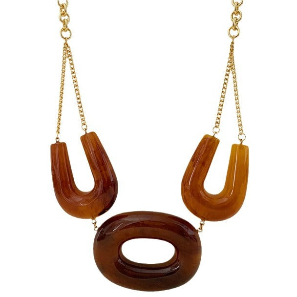 Cocoa Yacht Club Geometric Horseshoe Necklace