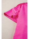 Bright Pink Patched Pocket Exposed Seam Oversized T Shirt