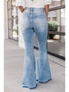 Blue Light Wash High Waisted Bell Bottom Jeans