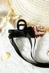 Black Ribbon Bow Hair Claw Clip