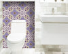 4" X 4" Vintage Purple And Taupe Mosaic Peel And Stick Removable Tiles