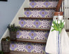 4" X 4" Vintage Purple And Taupe Mosaic Peel And Stick Removable Tiles