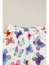 Multicolour Butterfly Print Button-up Shirt & Shorts Pajama Set