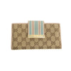 Gucci Beige & Pink GG Canvas French Flap Long Wallet