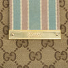 Gucci Beige & Pink GG Canvas French Flap Long Wallet
