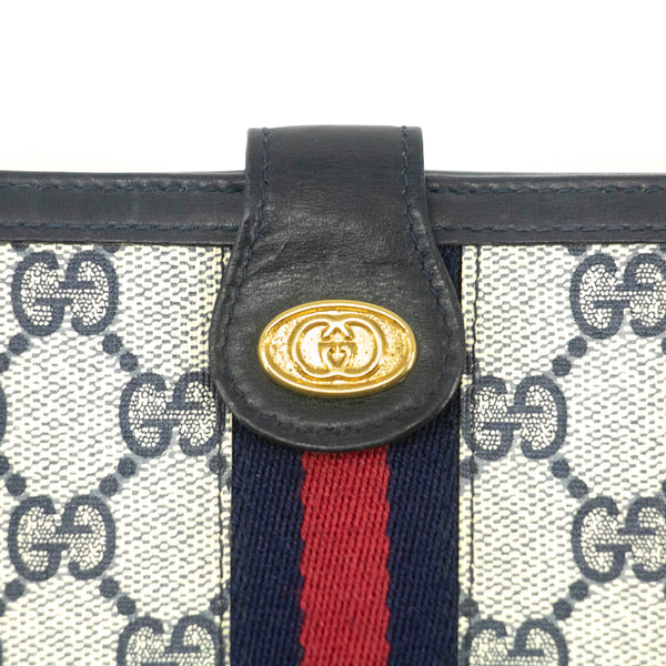 Gucci Canvas Coded Blue Ophidia Long Wallet