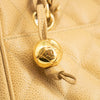 Chanel Beige Caviar Skin Quilted Matelase Shoulder Bag