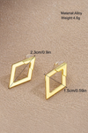 Gold Geometric Shape Stud Earrings