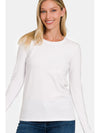 Zenana Full Size Solid Color Round Neck Long Sleeve T-Shirt