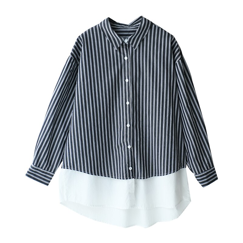 Cocoa Yacht Club Faux Layered Striped Shirt