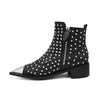 Cocoa Yacht Club Leather Studded Ankle Boots