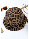 Thai Curry Leopard Plush Wide Brim Winter Fisherman Hat