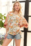 ADORA Tie Floral Tunic Top