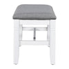 TOPMAX 6-Piece Wood Dining Table Set Kitchen Table Set with Upholstered Bench and 4 Dining Chairs, Farmhouse Style,Gray+White (old sku: SP000003AAK)