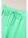 Mint Green Textured Batwing Sleeve Tee & Wide Leg Pants Plus Size Set