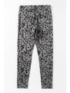 Grey Leopard Print Casual High Waist Leggings