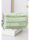 Clearly Aqua Solid Plush Zipper Square Makeup Bag