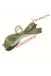 Orchid Petal Solid Color Ribbon Bow Decor Hair Clip