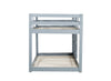 Solid Wooden , Solid Rubber Wooden Twin over Twin Floor Bunk Bed with Ladder ,Upper and Bottom Bed Platforms crafted with Strengthened Slats ,Grey