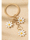 White Cute Daisy Shape Ornament Key Ring