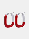 Stainless Steel Drip Oil Contrast Earring