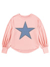 Apricot Studded Star Graphic Oversized Top