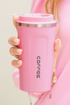 Pink Portable Travel Insulated Coffee Tumbler Cup