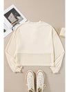 Apricot Textured Lantern Sleeve Henley Top