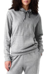 Light Grey Plain Fleece Lined Drawstring Hoodie with Pocket - Cocoa Yacht Club