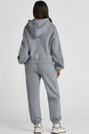 Dropped Shoulder Hooded Top and Pants Active Set - Cocoa Yacht Club