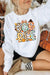 White GOBBLE Checkered Letter Turkey Graphic Heat Transfer Printing Thanksgiving Sweatshirt