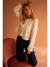 Golden Fleece Sequin Open Front Collarless Jacket