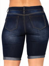 Distressed Denim Shorts with Pockets - Cocoa Yacht Club