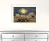 Spooky Harvest Moon 2 White Framed Print Wall Art