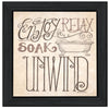 Soak and Relax 4 Black Framed Print Bathroom Wall Art