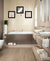 Set Of Three Soak and Unwind 5 Black Framed Print Bathroom Wall Art