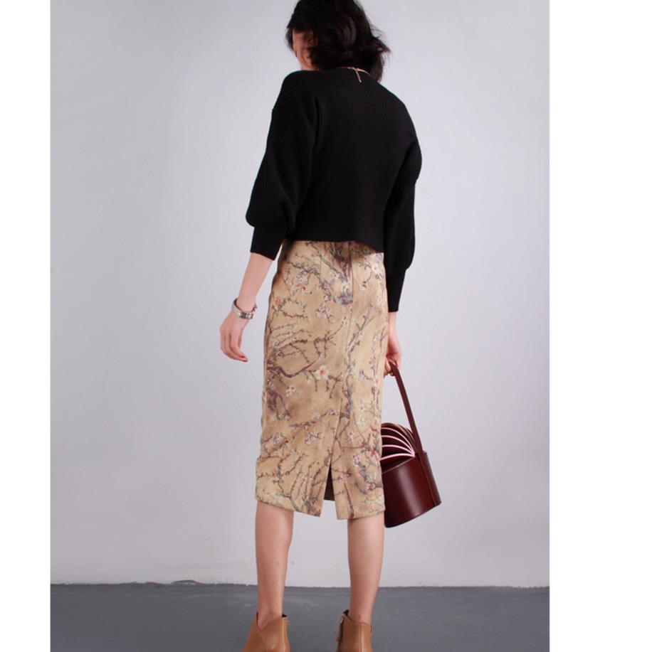 Cocoa Yacht Club Suede Knee-Length Skirt