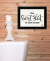 The Best Seat in the House 2 Black Framed Print Bathroom Wall Art