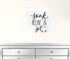 Lets Get Wrinkly 1 White Framed Print Bathroom Wall Art